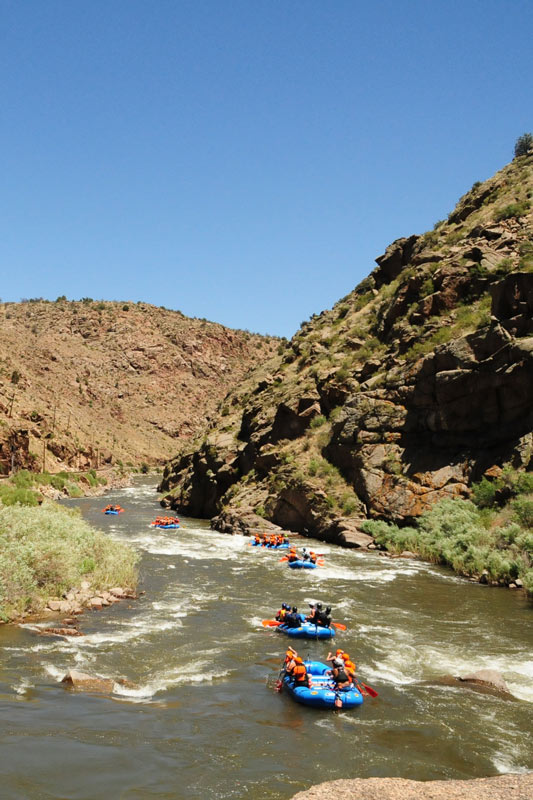 rafting trips from mild to adventurous at Echo Canyon