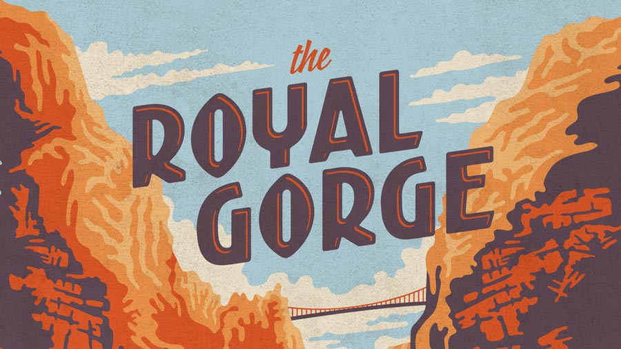 royal gorge bridge illustration