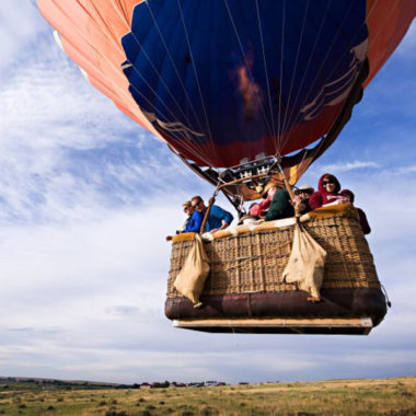 A hot air balloon ride near Colorado Springs